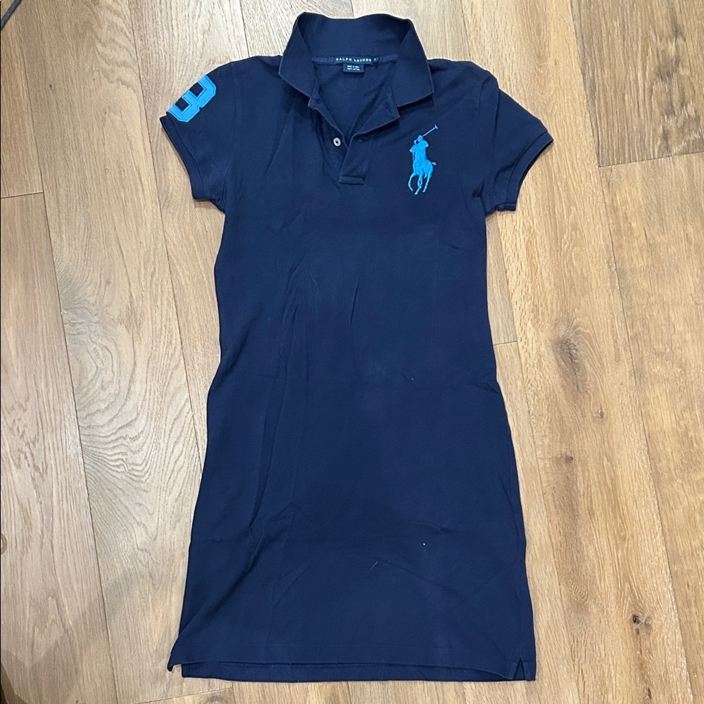 Ralph Lauren polo dress with large logo and #3 on arm. Size Small